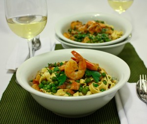 Fettuccini with 4 P's