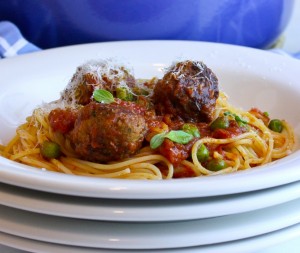 Spaghettini with meatballs 2