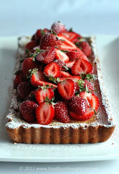 Strawberry and lemon tart
