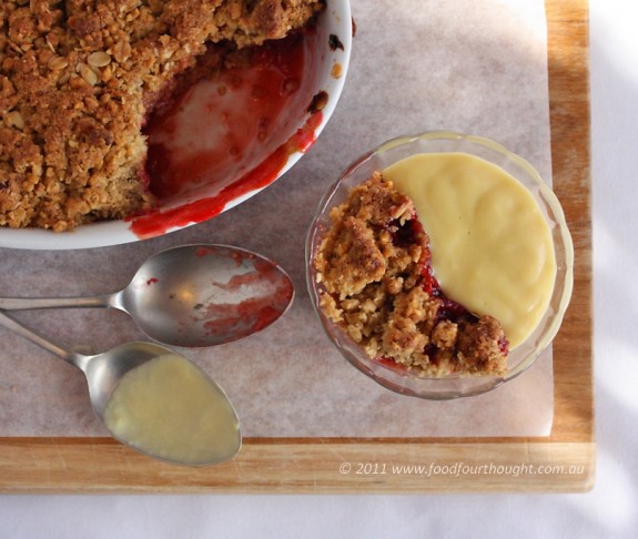 Strawberry & Rhubarb Crumble