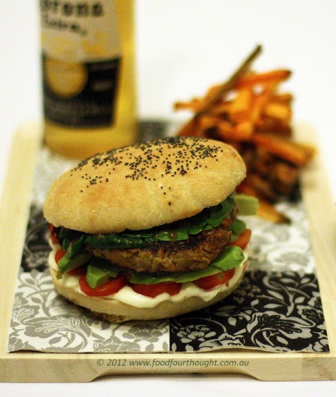 Burger and chips