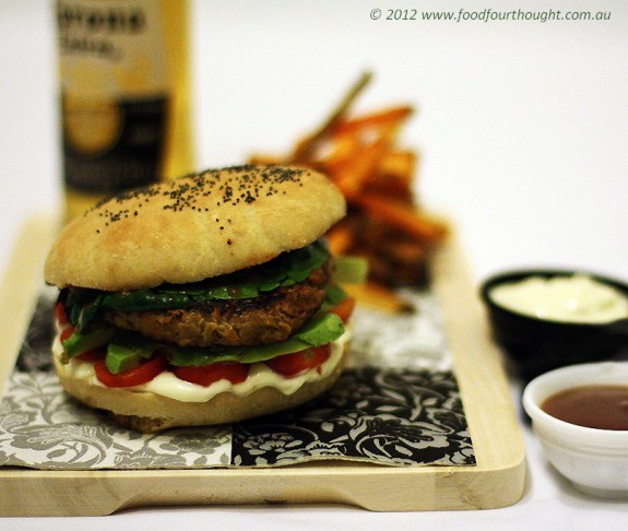 Burger and chips