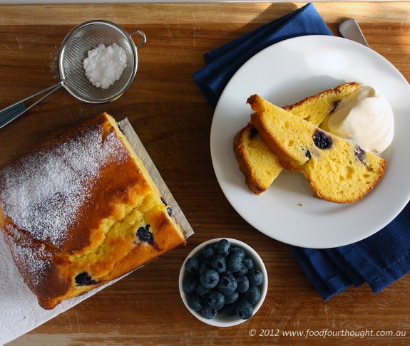 Blueberry, lemon, yoghurt cake