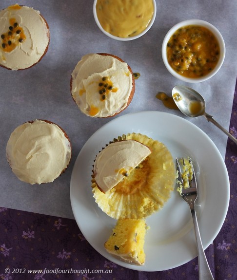Passionfruit cupcakes