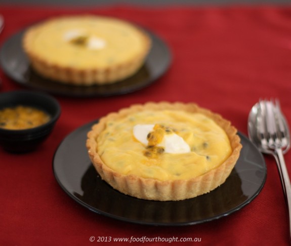 Passionfruit curd tartlets