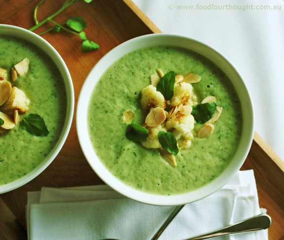 Cauliflower, watercress and blue cheese soup « Food4Thought